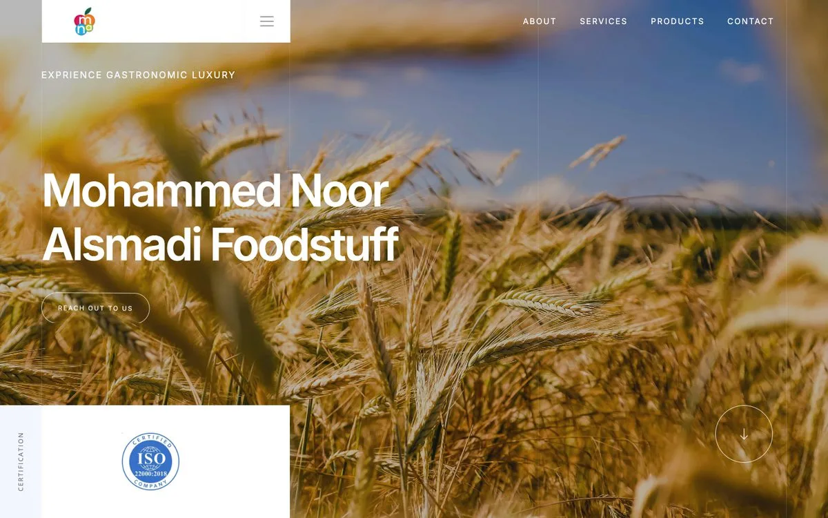 Mohammed Noor Alsmadi Foodstuff — website screenshot